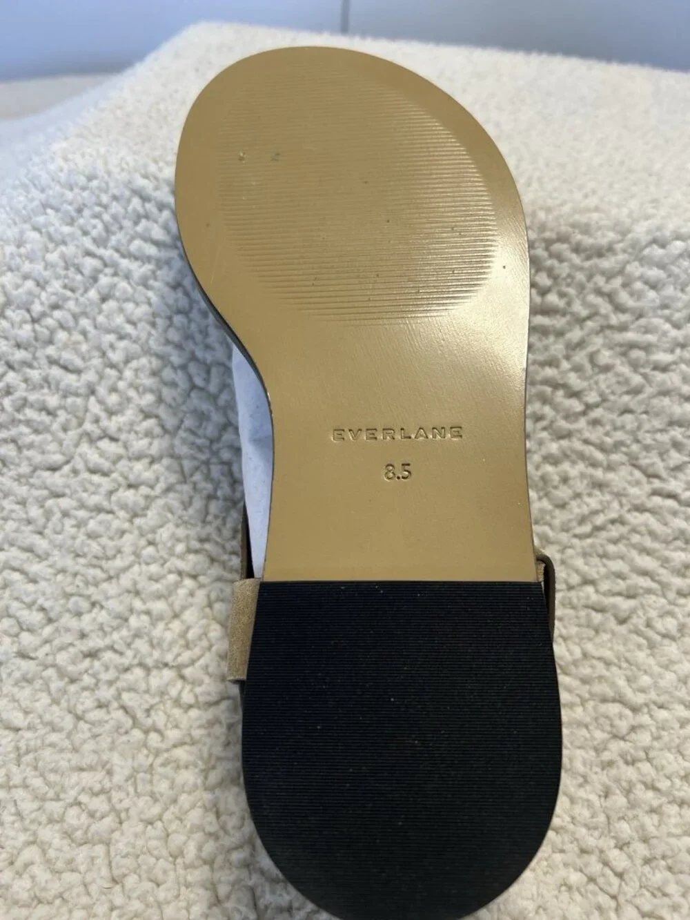 Everlane The City Strap Buckle Sandal Tan Suede Size 8.5M - Picture 11 of 11